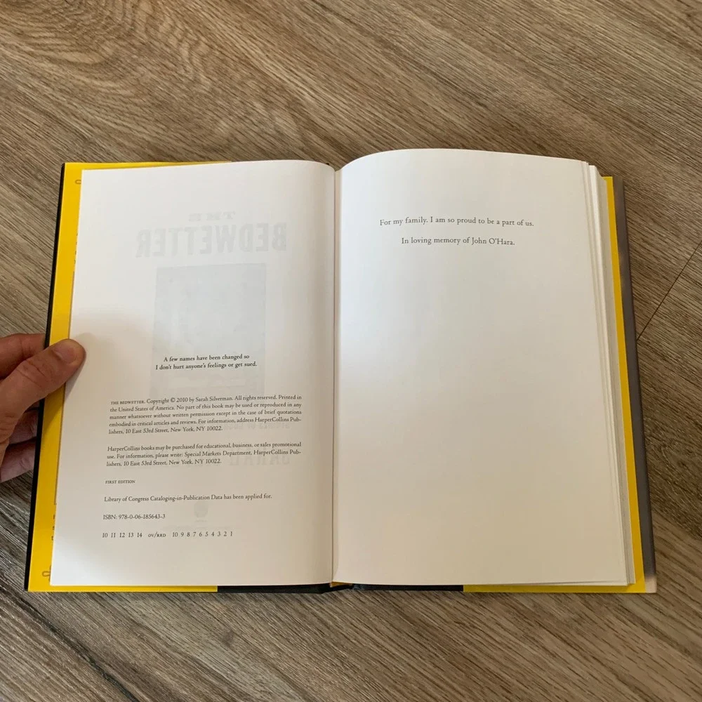 The Bedwetter Sarah Silverman First Edition Hardcover Memoir 2010 Humor Book